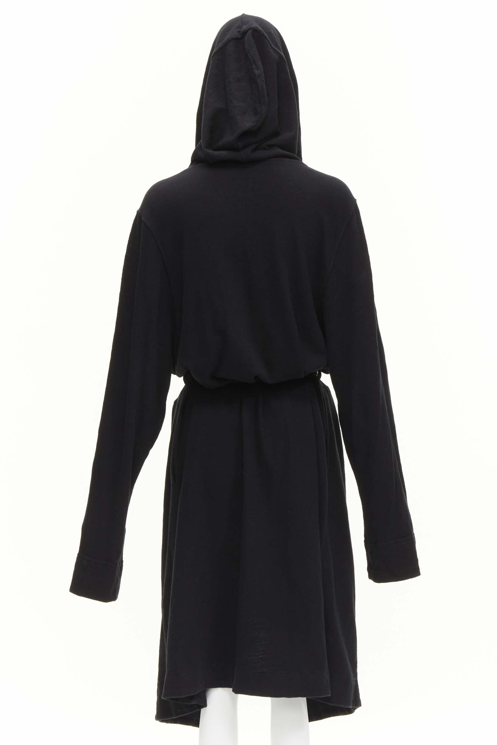 Rick Owens Black Hooded Robe - Side view