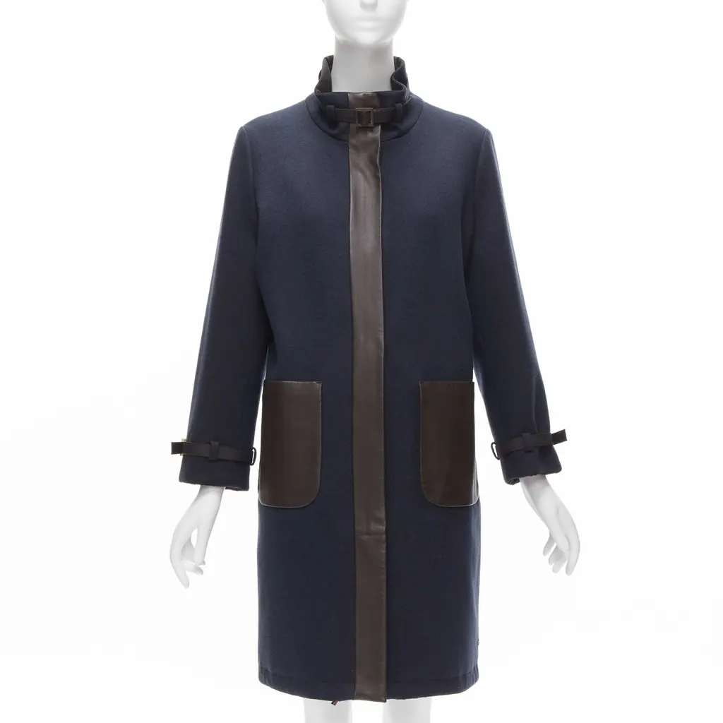 Loro Piana Reversible Wool Jacket Navy Cashmere Very good - Front View