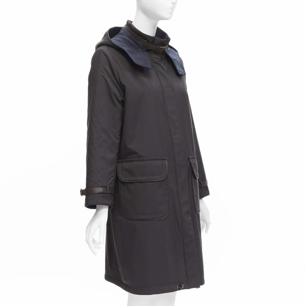 Loro Piana Reversible Wool Jacket Navy Cashmere Very good - Model View