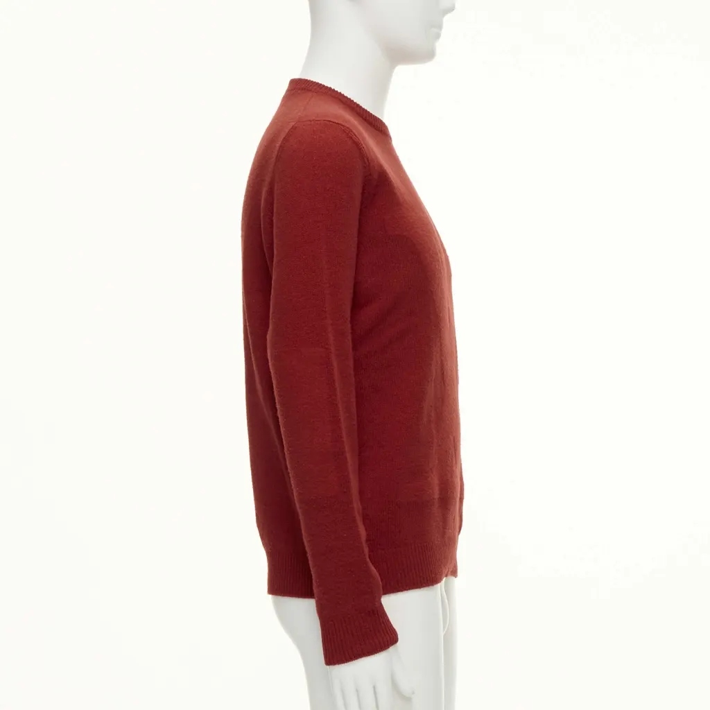 Louis Vuitton Logo Crew Sweater Red Wool Very good - Model View