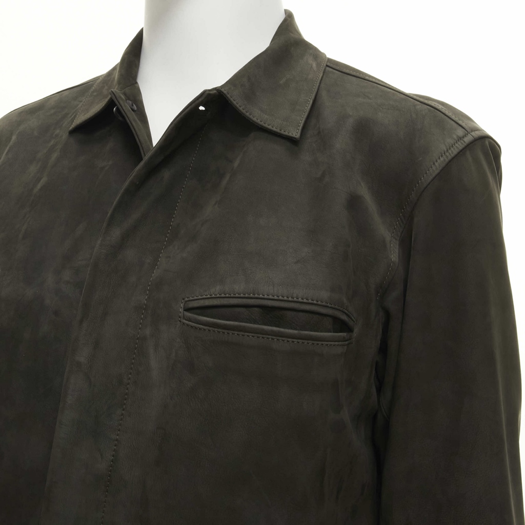 Issey Miyake Grey Suede leather jacket - Back view