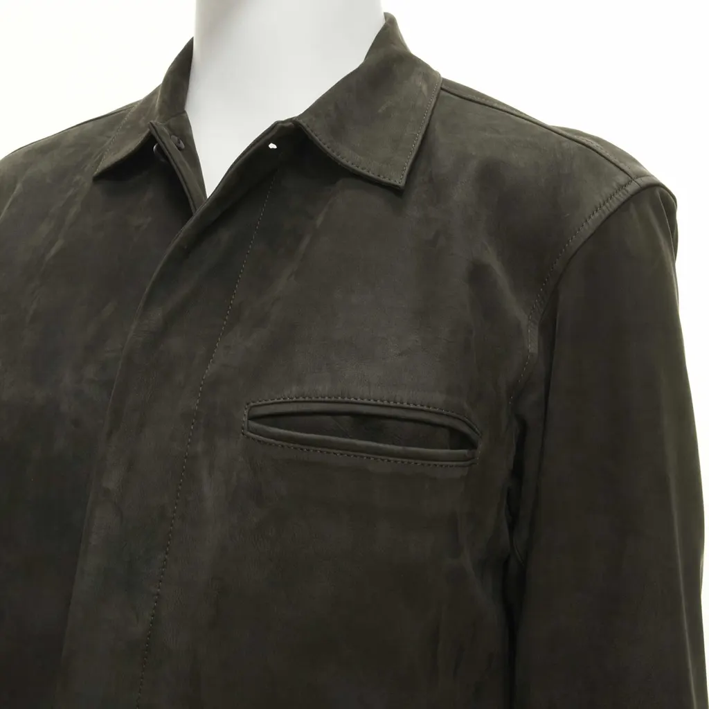 Issey Miyake Grey Suede Overshirt Grey Suede Fair - Back View