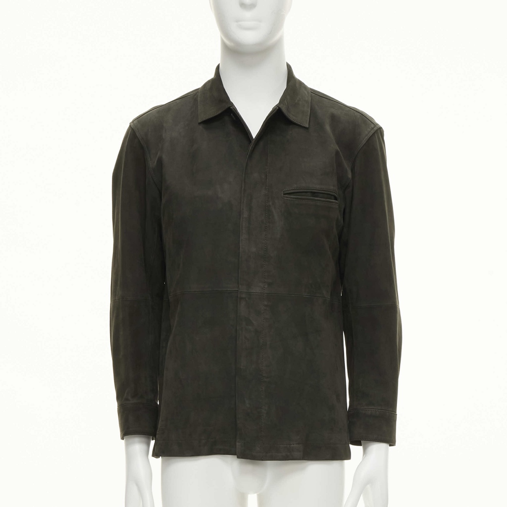 Issey Miyake Grey Suede leather jacket - Image 6