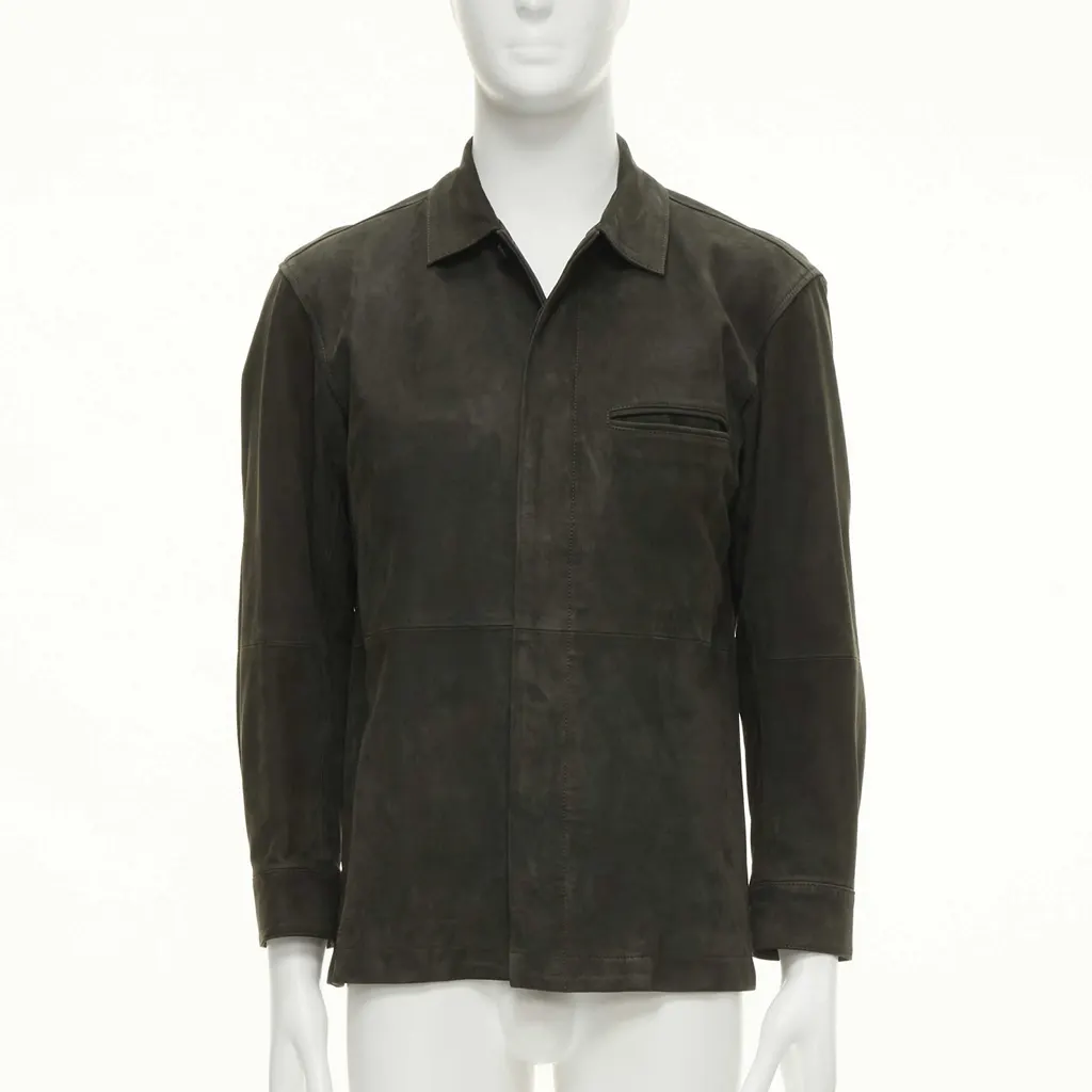 Issey Miyake Grey Suede Overshirt Grey Suede Fair - Inside View