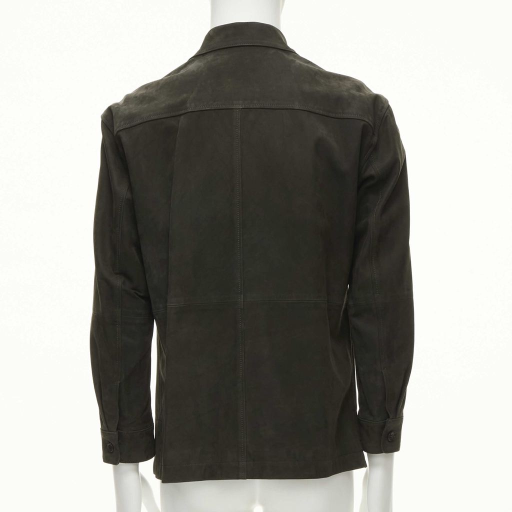 Issey Miyake Grey Suede leather jacket - Detail 1