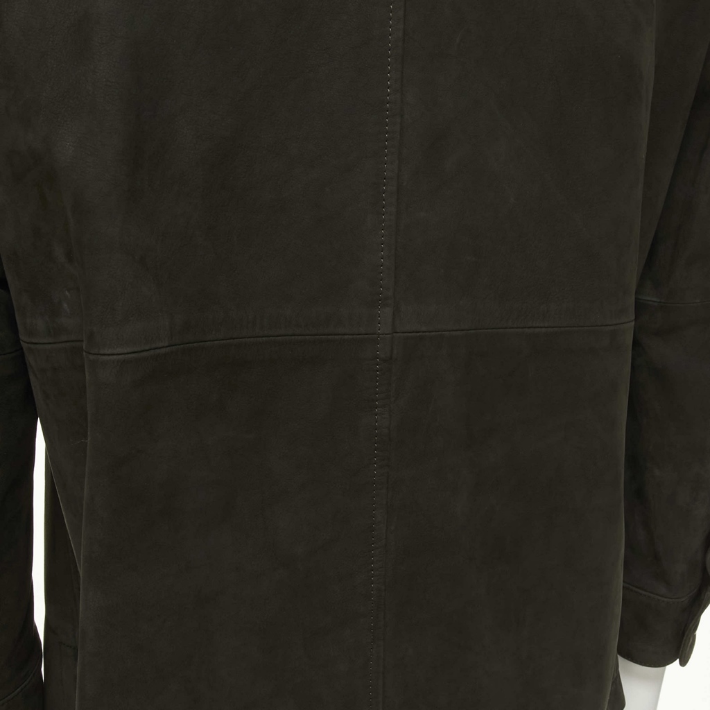 Issey Miyake Grey Suede leather jacket - Image 11