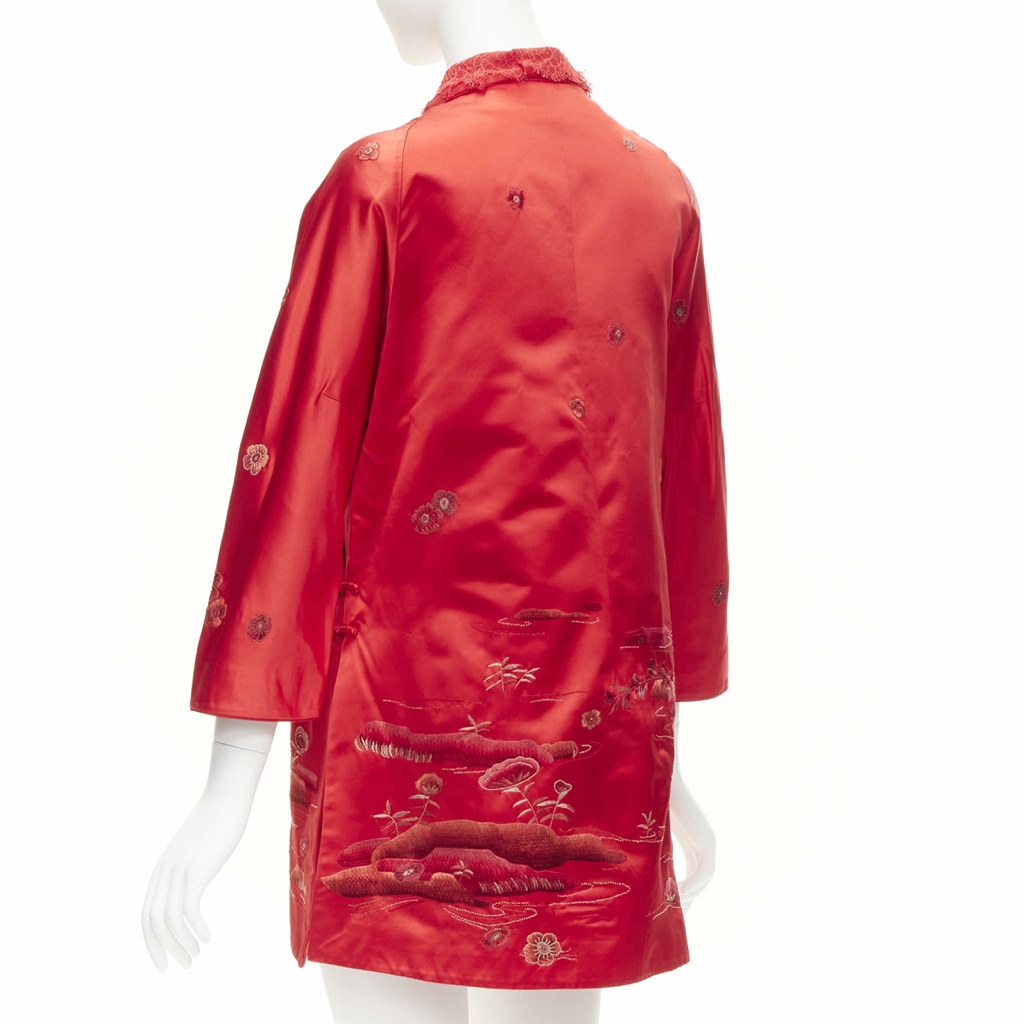 Shiatzy Chen Red Silk Qipao Top - Detail 1