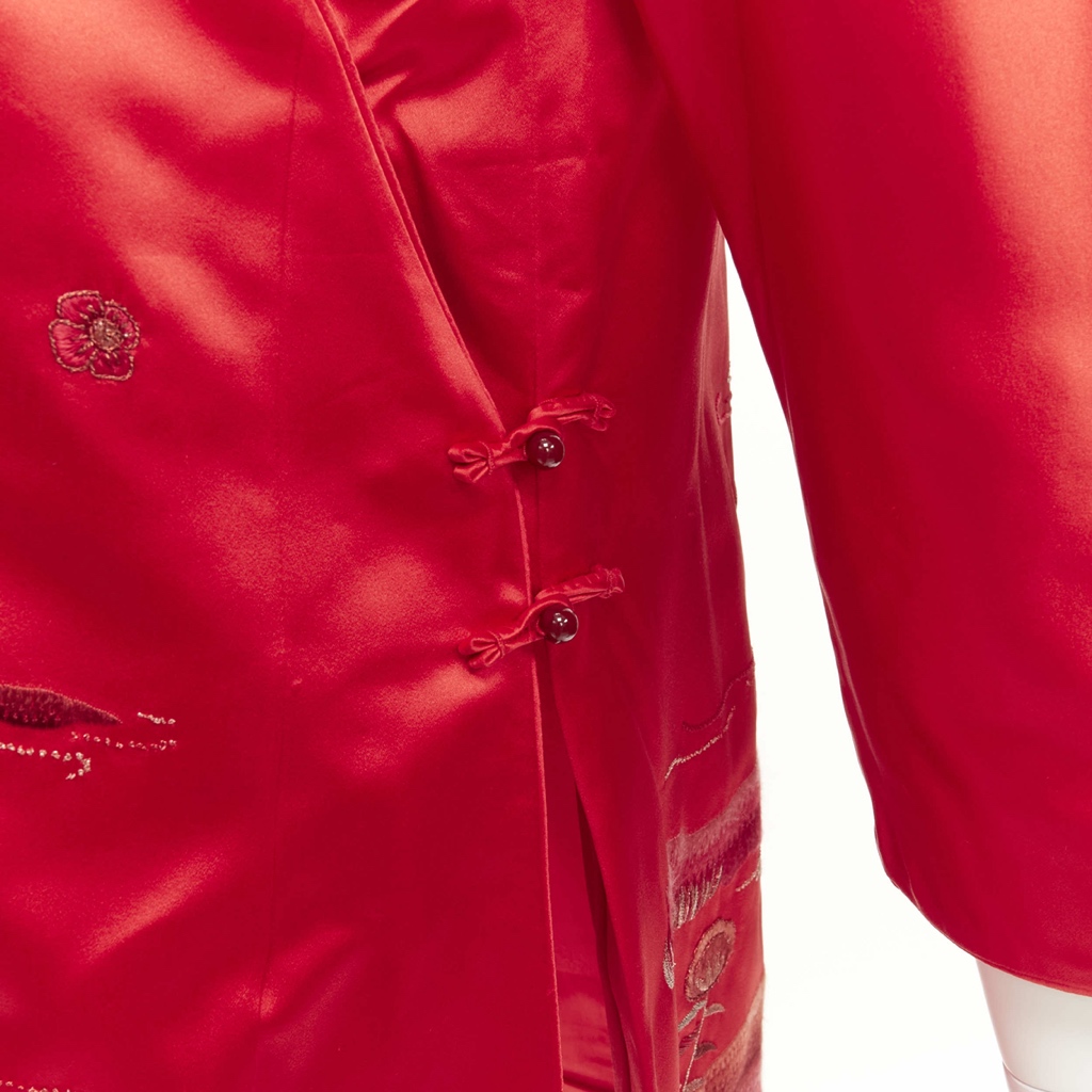Shiatzy Chen Red Silk Qipao Top - Image 10
