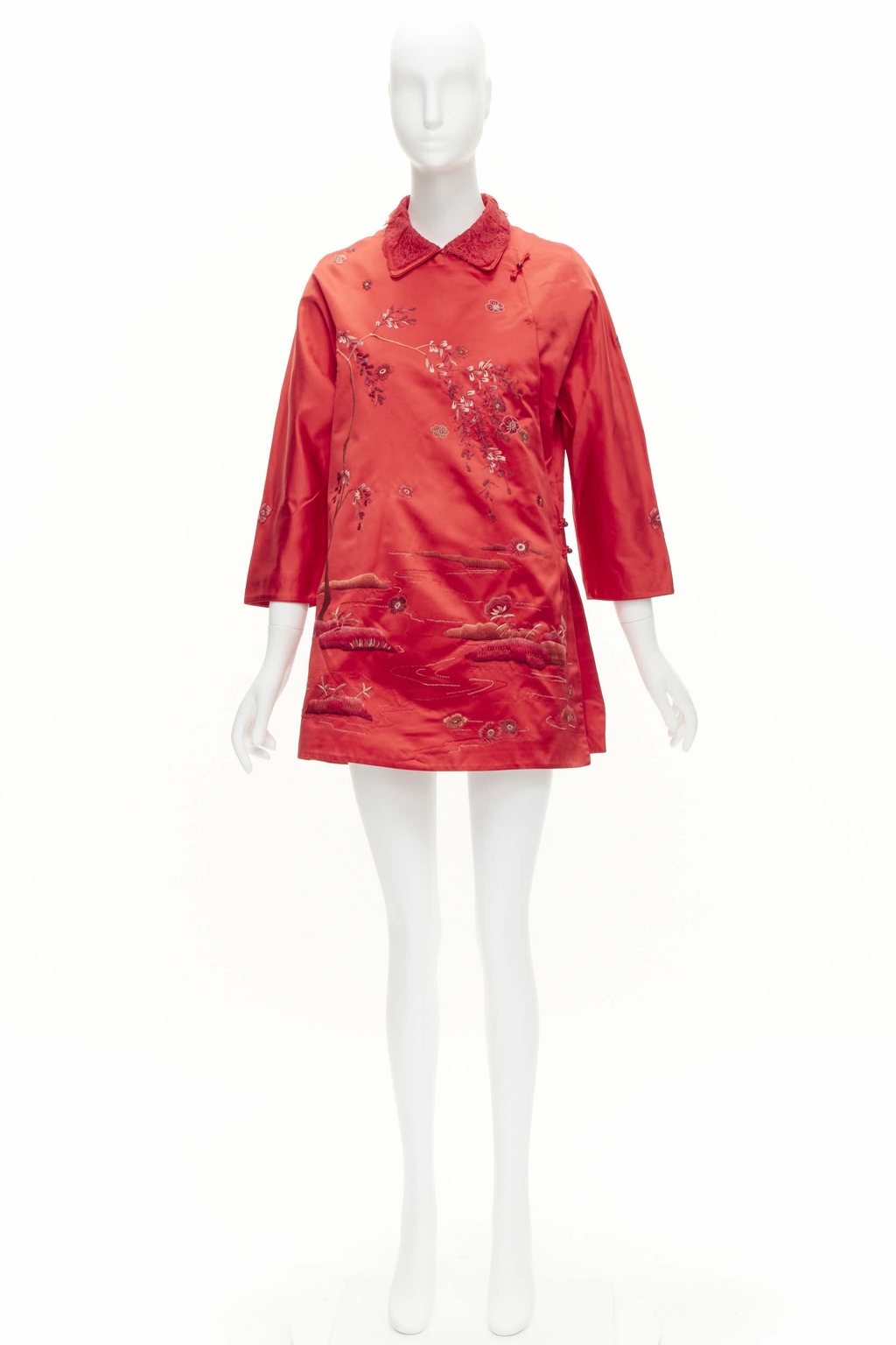 Shiatzy Chen Red Silk Qipao Top - Image 12