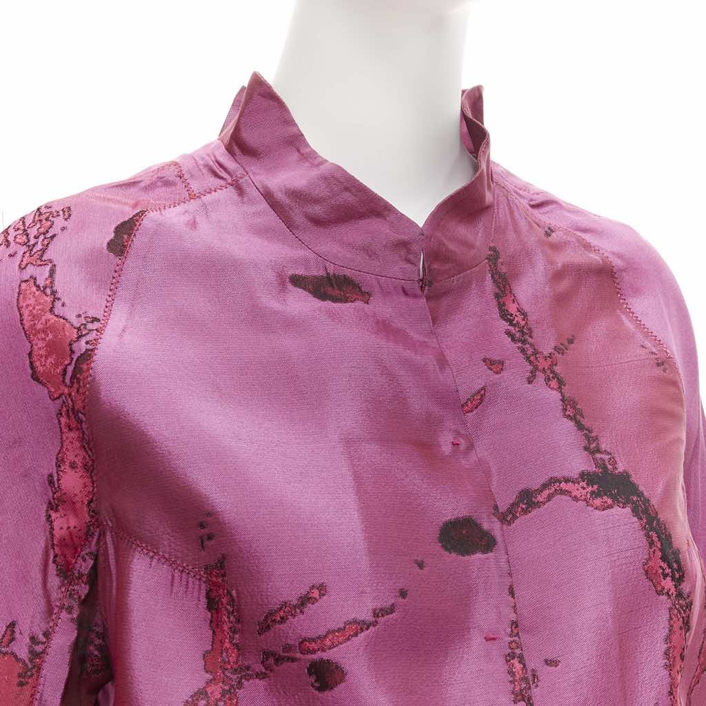 Shiatzy Chen Purple Silk Jacket - Back view