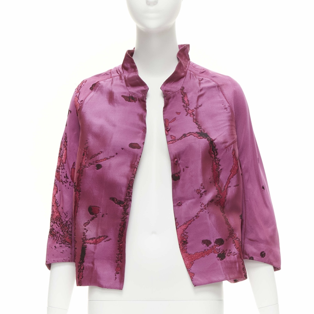 Shiatzy Chen Purple Silk Jacket - Image 6