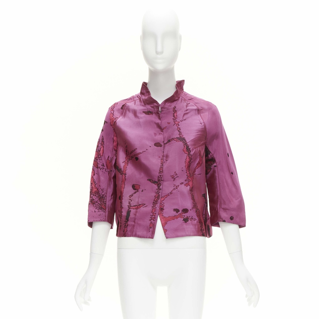 Shiatzy Chen Purple Silk Jacket - Image 14