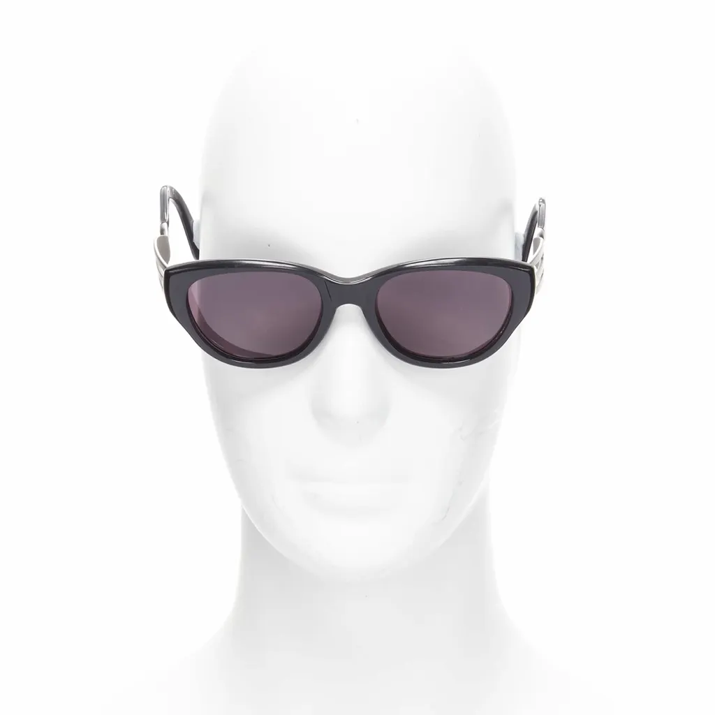Jean Paul Gaultier Fork Temple Glasses Black Metal Fair - Back View