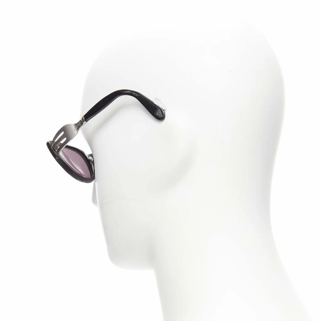 Jean Paul Gaultier Fork Temple Glasses Black Metal Fair - Model View