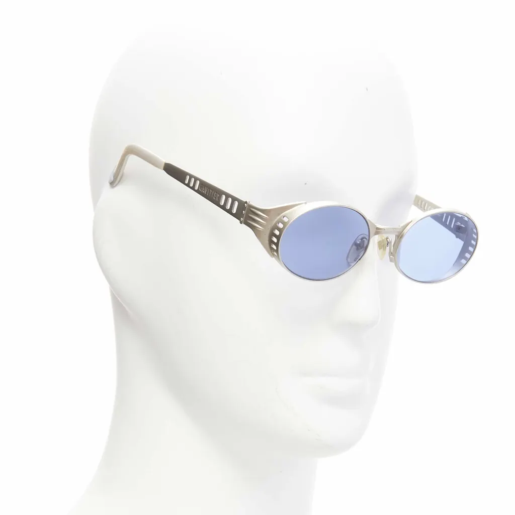 Jean Paul Gaultier Steampunk Sunglasses Blue Metal Fair - Front View