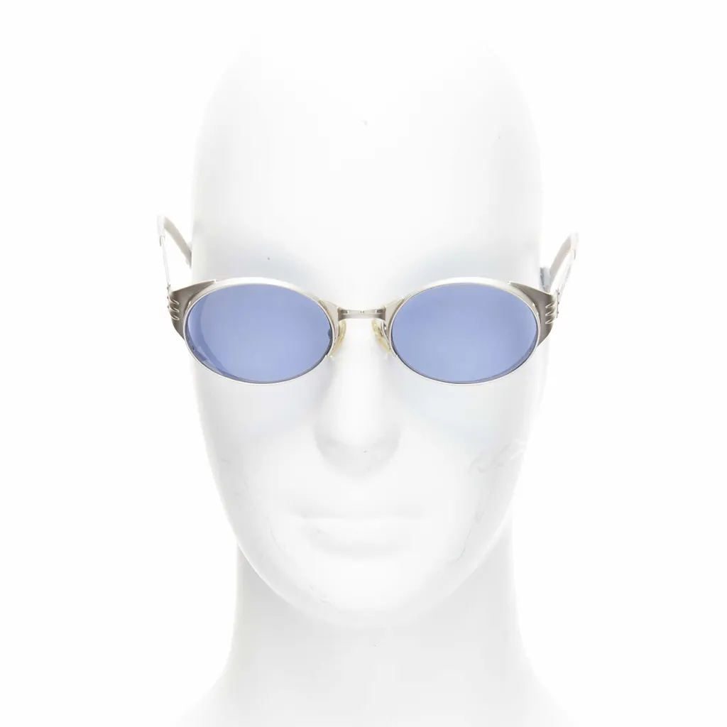 Jean Paul Gaultier Steampunk Sunglasses Blue Metal Fair - Back View