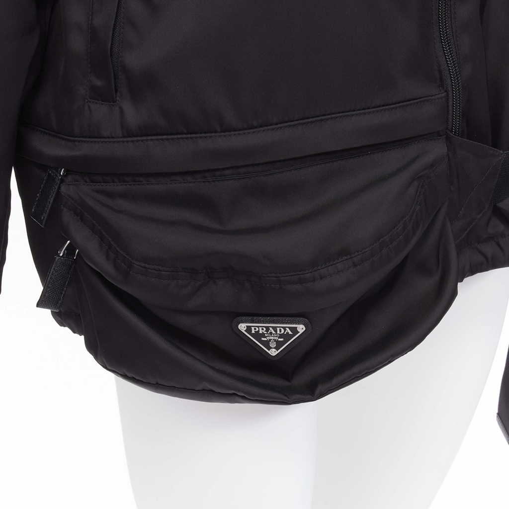Prada Black Nylon Windbreaker - Back view