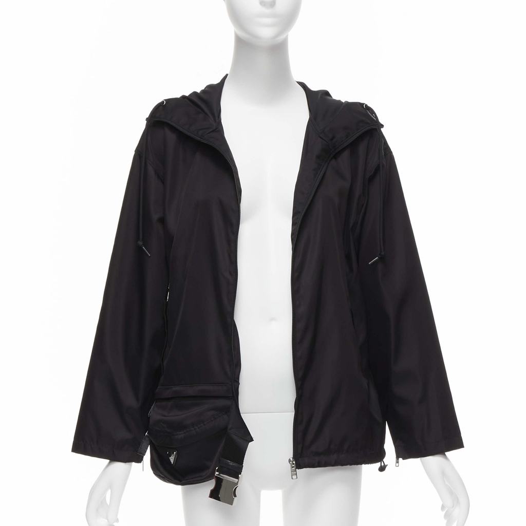 Prada Black Nylon Windbreaker - Image 6