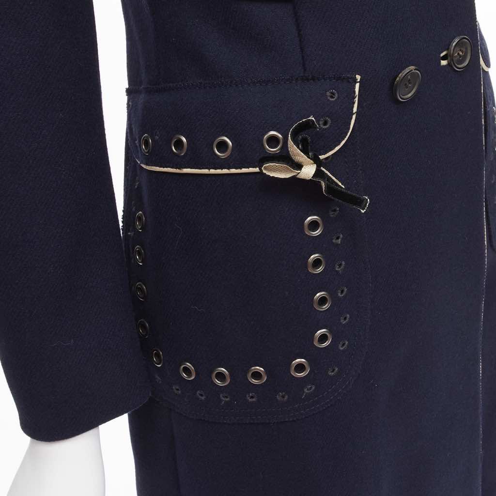 Prada Navy Officer Coat - Back view