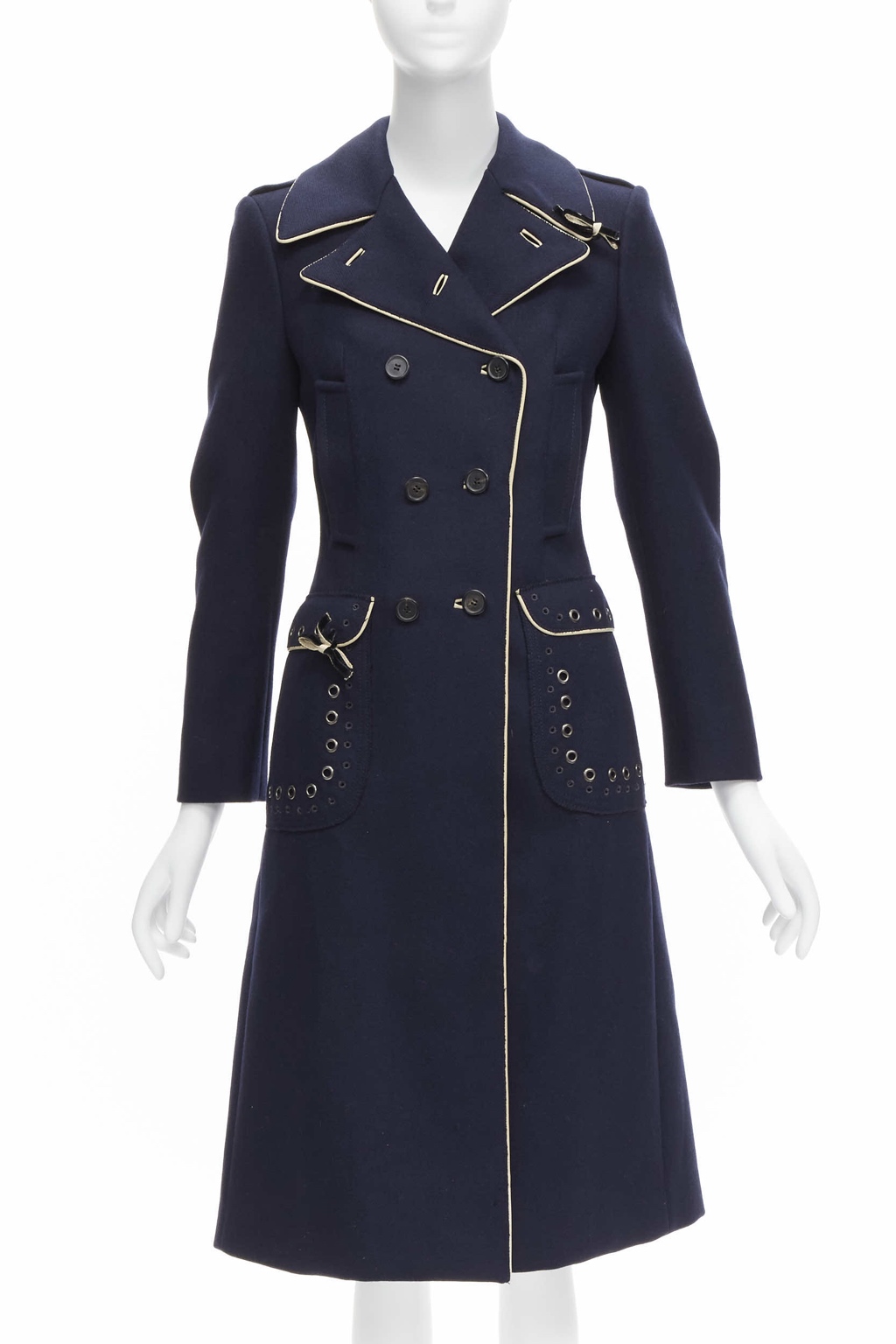 Prada Navy Officer Coat - Image 6