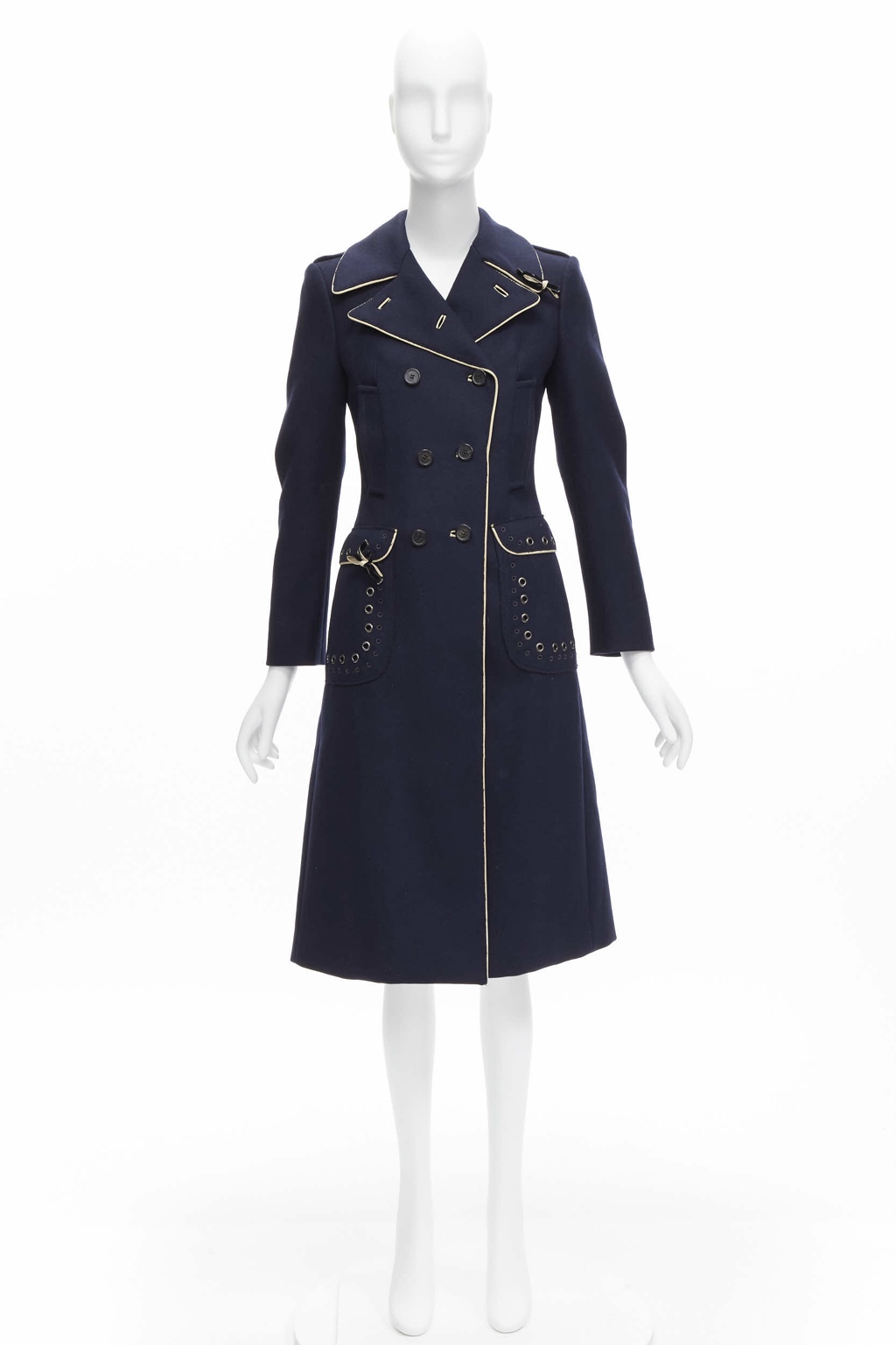 Prada Navy Officer Coat - Image 13