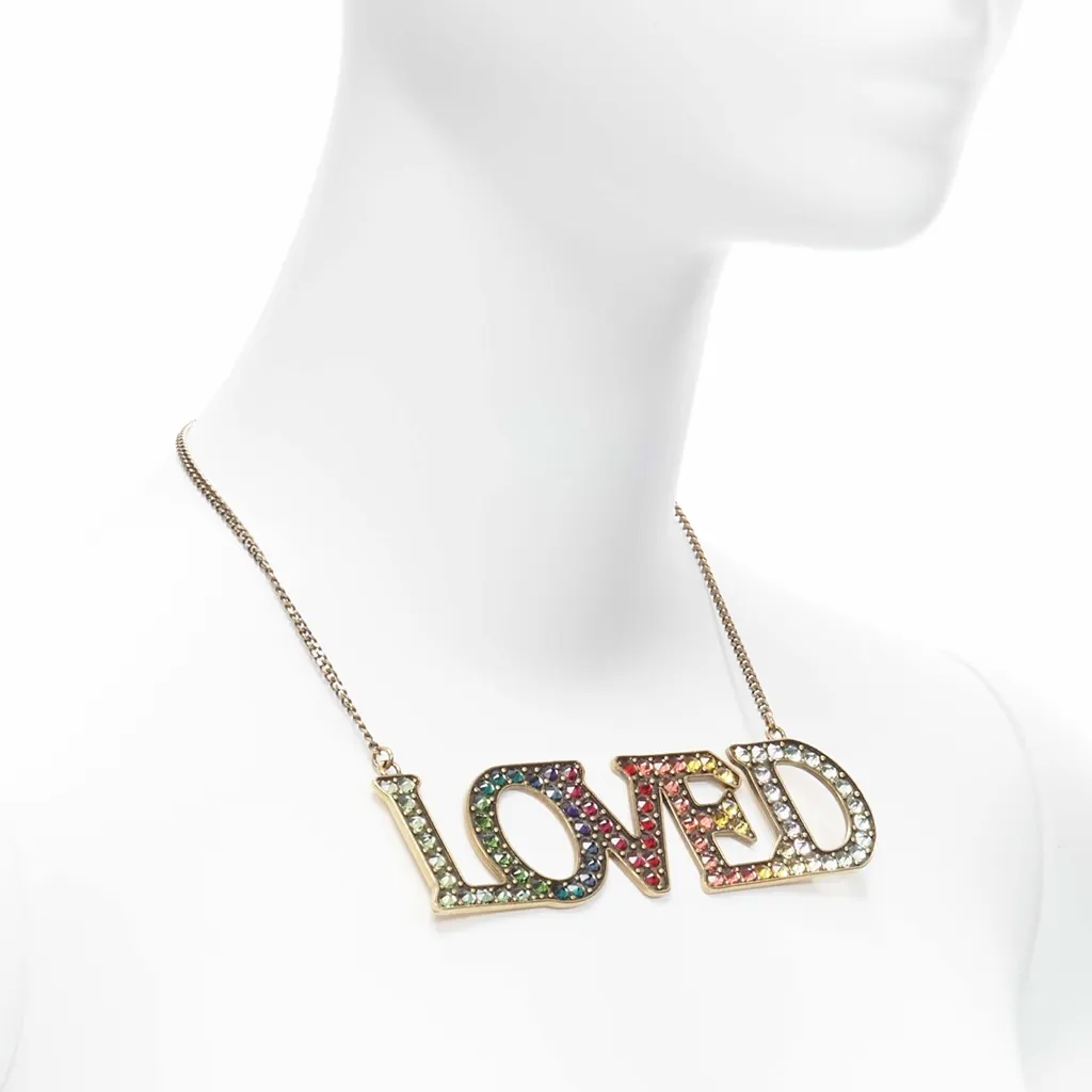 Gucci Gradient Pendant Necklace MultiColor Metal Very good - Inside View