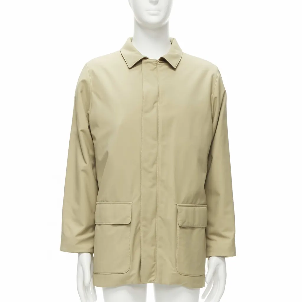 Loro Piana Beige Longline Coat Beige Very good - Front View