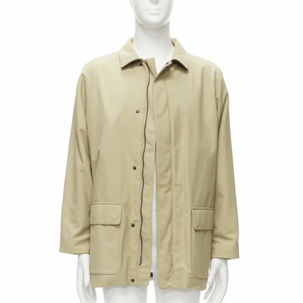Loro Piana Beige Longline Coat Beige Very good - Inside View