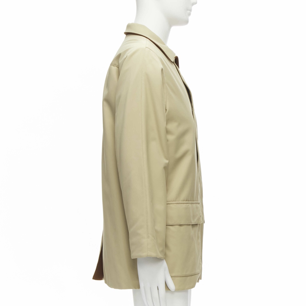 Loro Piana Beige Longline Coat - Side view