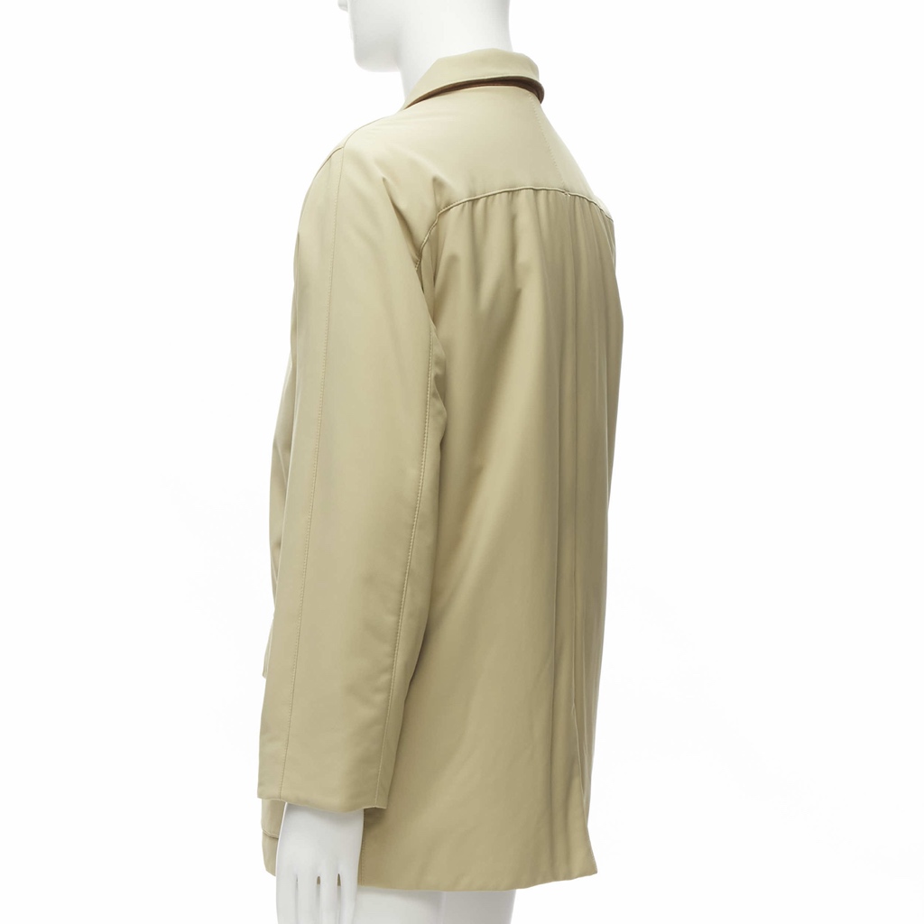Loro Piana Beige Longline Coat - Detail 2