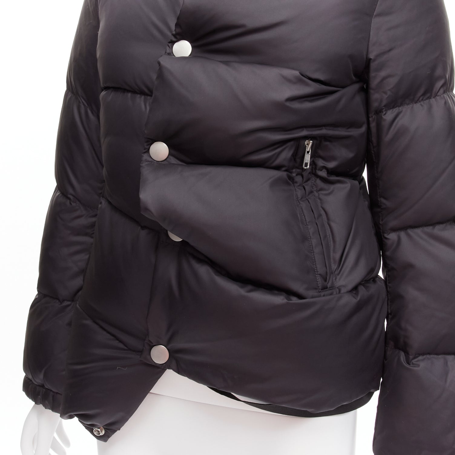 Junya Watanabe Grey Asymmetric Jacket - Back view