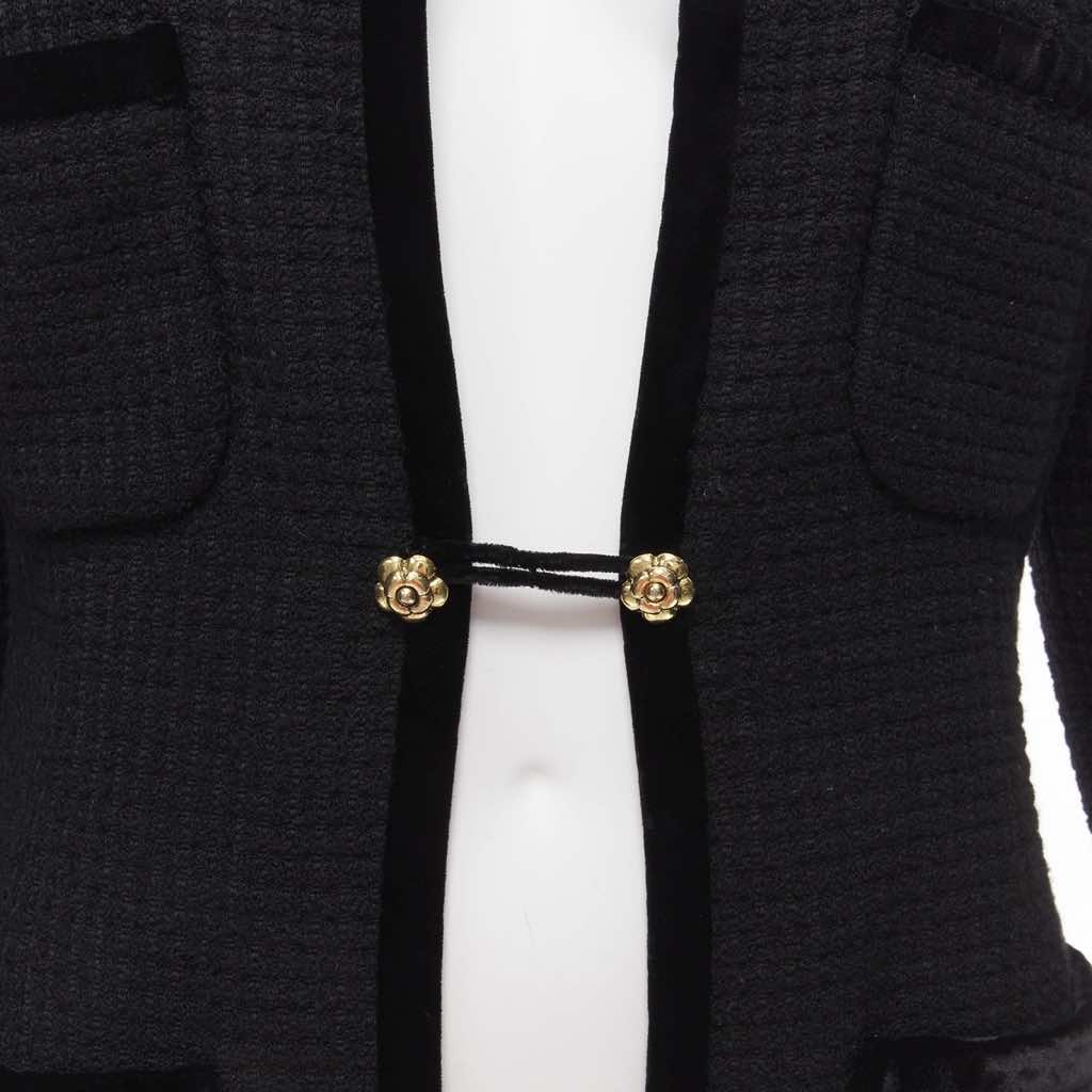 Chanel Black Tweed Jacket - Back view