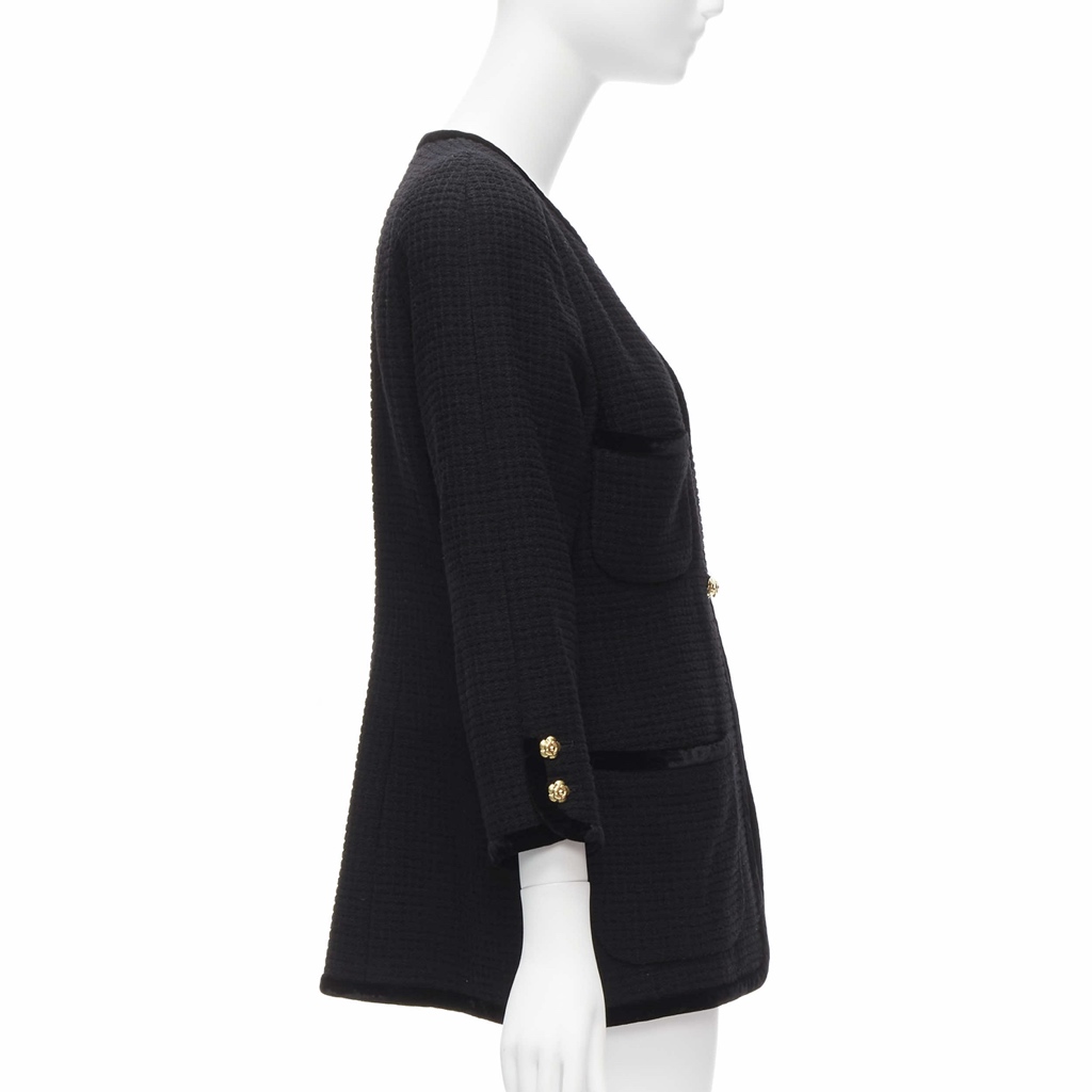 Chanel Black Tweed Jacket - 4