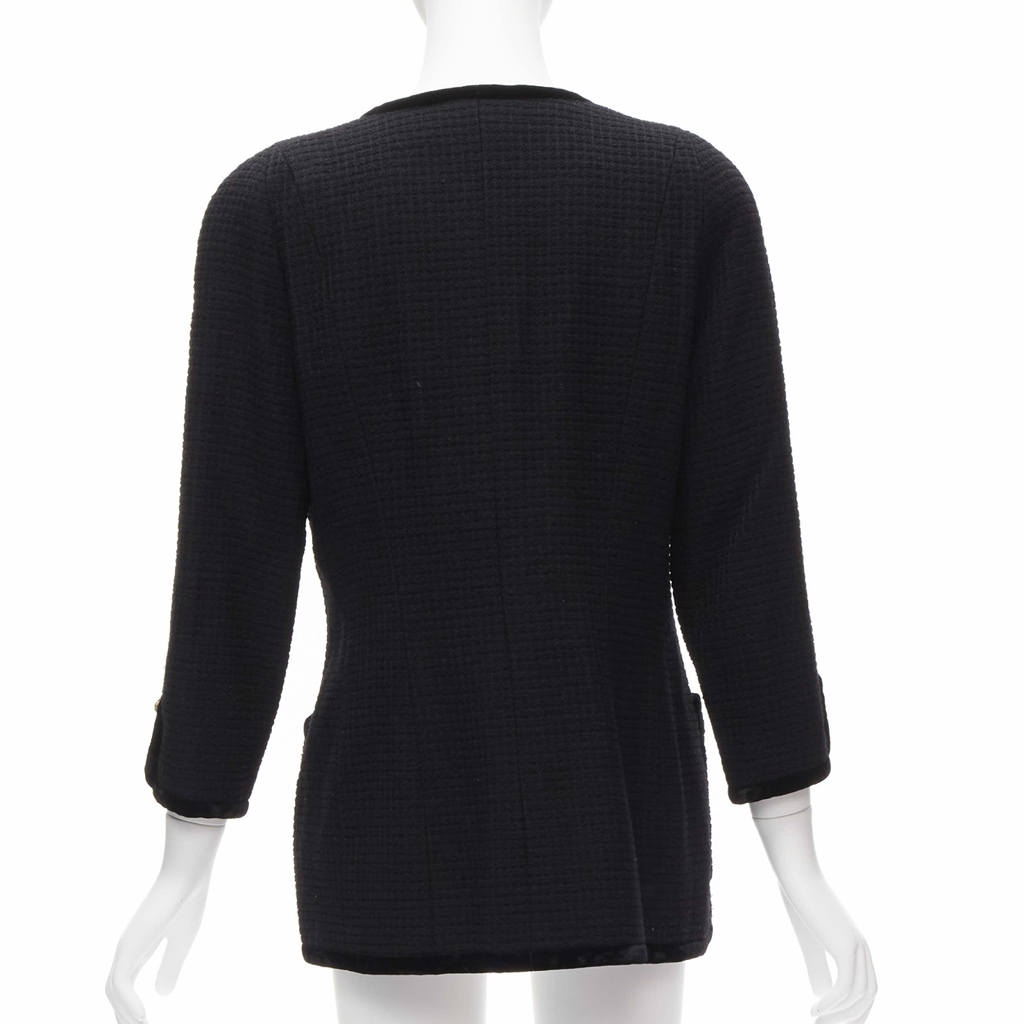 Chanel Black Tweed Jacket - Side view