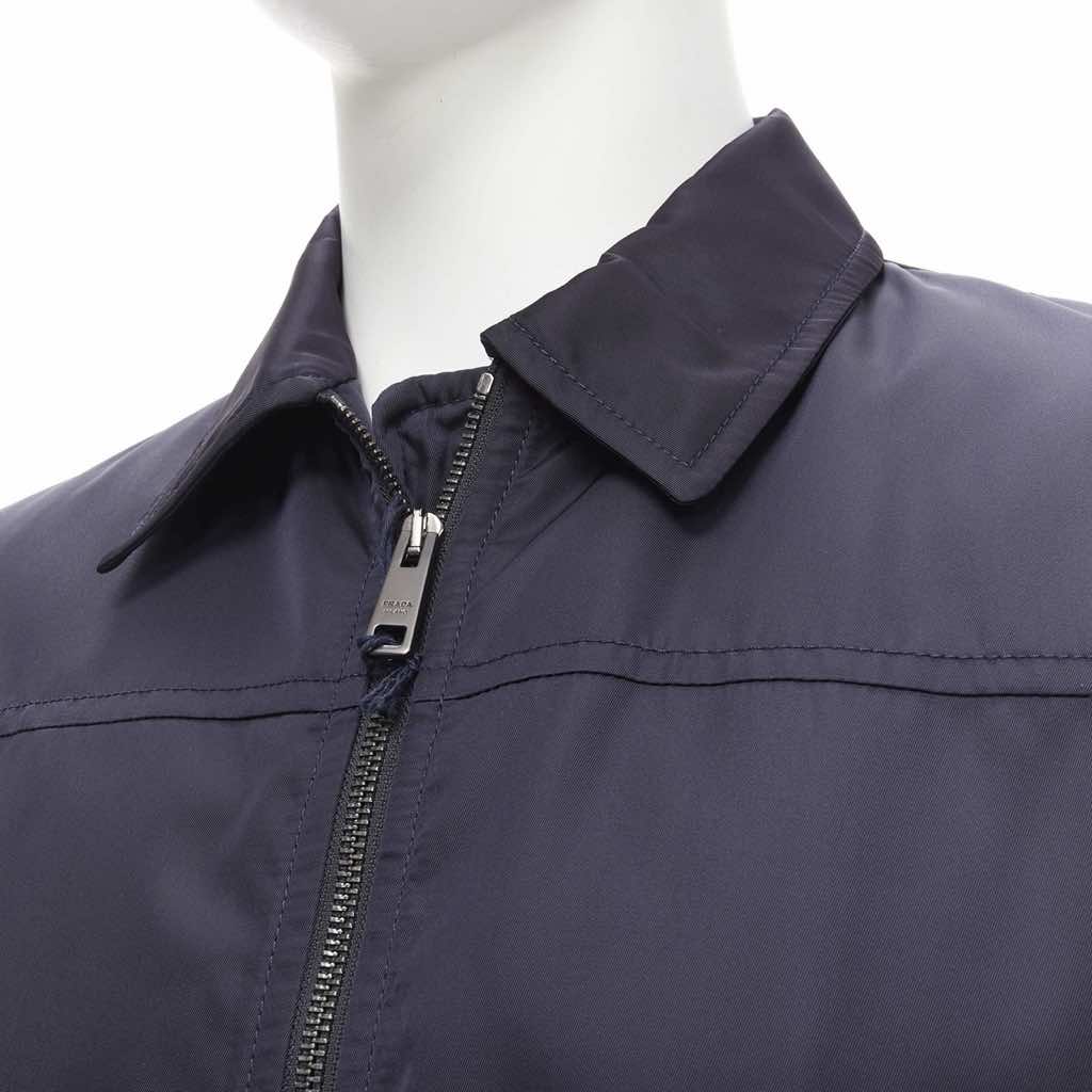 Prada Navy Minimal Jacket - Back view