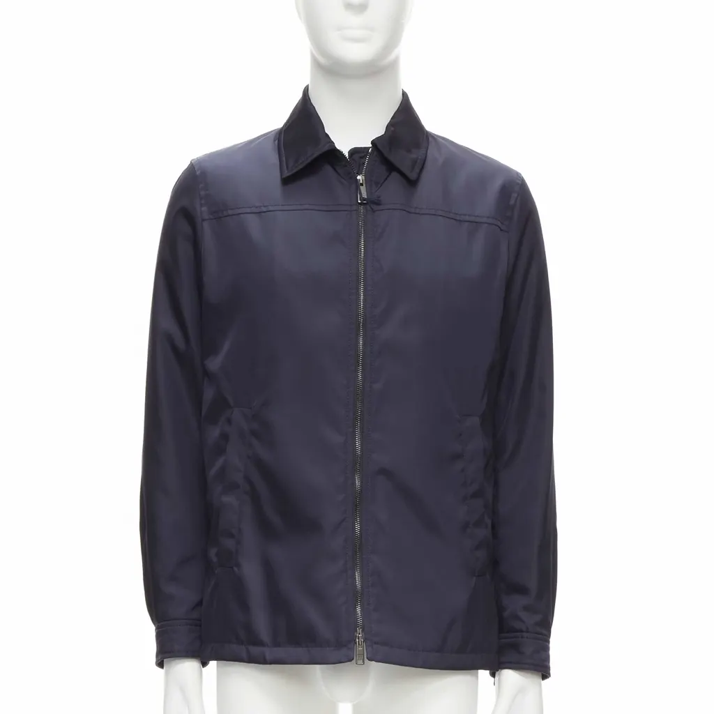 Prada Navy Minimal Jacket Navy Never worn, with tag - Inside View