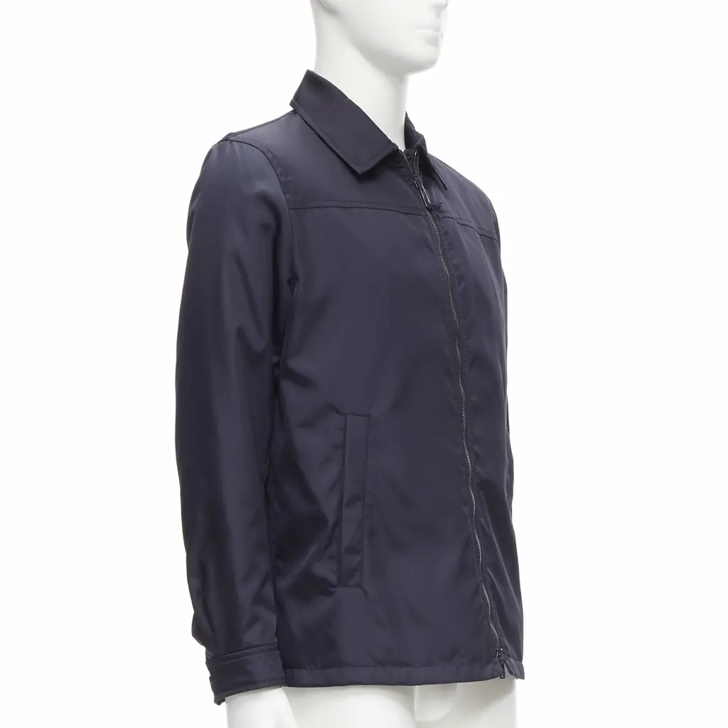 Prada Navy Minimal Jacket Navy Never worn, with tag - Model View