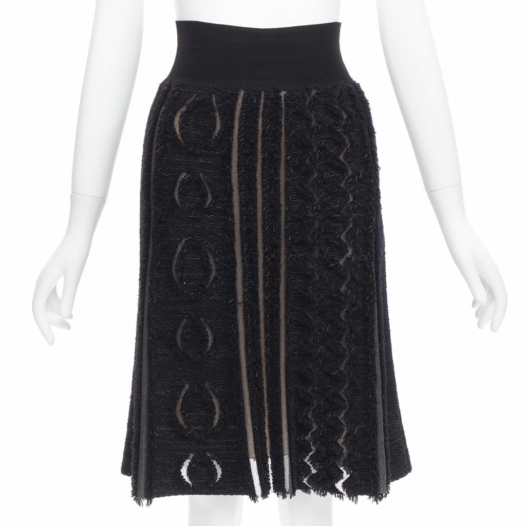 Louis Vuitton Mesh Cutout Skirt