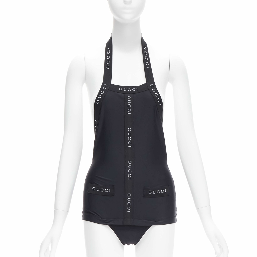 Gucci Logo Halter Swimwear