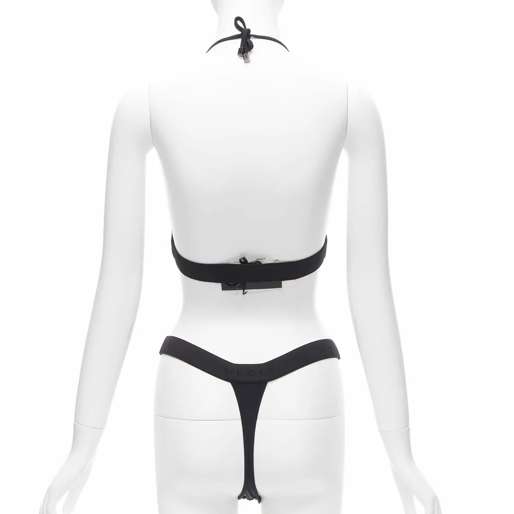 Gucci Logo Bikini Set Black Never worn, with tag - Box View