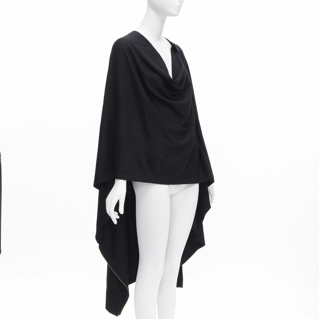 Issey Miyake Black Draped Coat