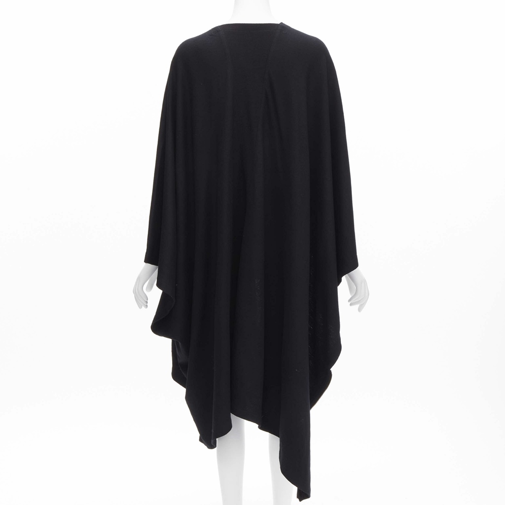 Issey Miyake Black Draped Coat - Side view