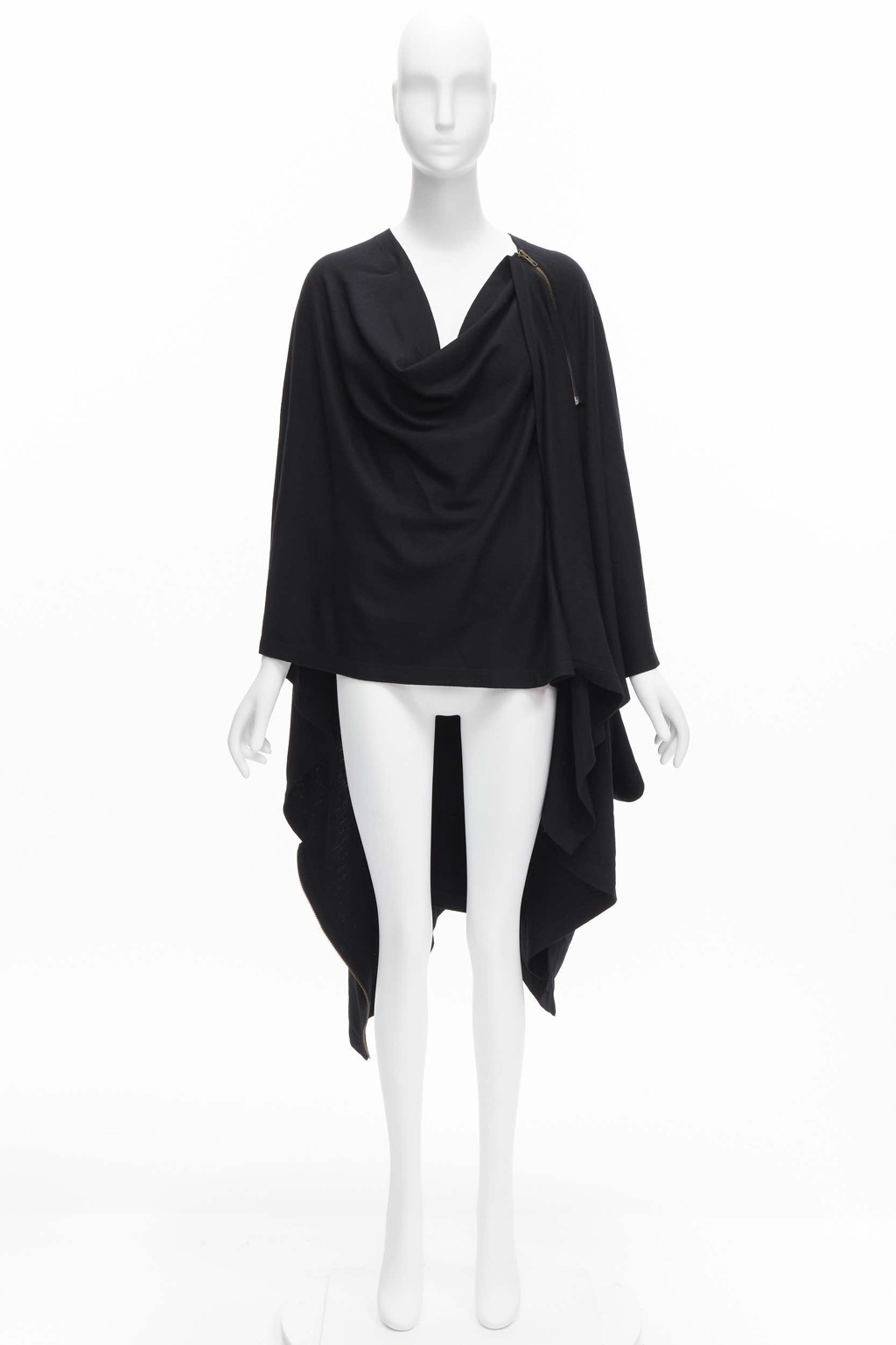 Issey Miyake Black Draped Coat - Image 13