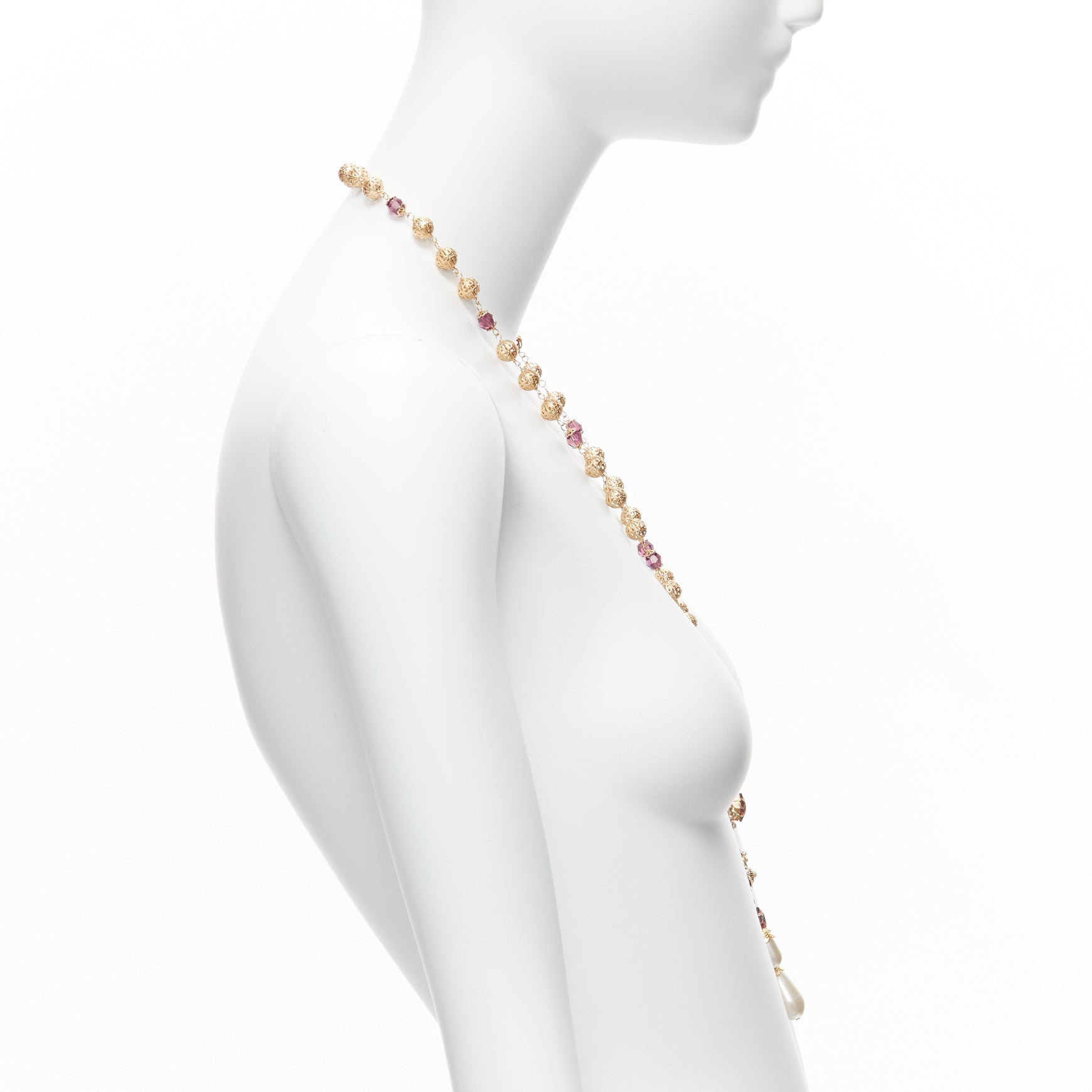 Dolce & Gabbana Sapphire Pearl Necklace - 4