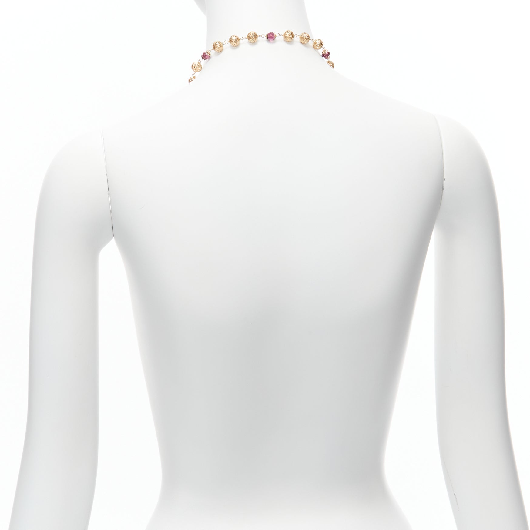 Dolce & Gabbana Sapphire Pearl Necklace - Side view