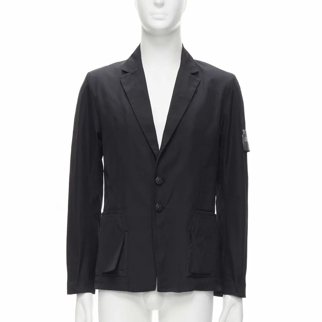 Stone Island Black Technical Blazer Black Very good - Front View