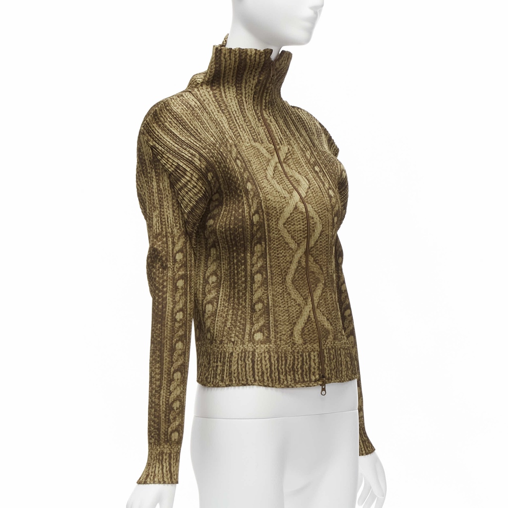 Pleats Please Cable Knit Jacket - 4