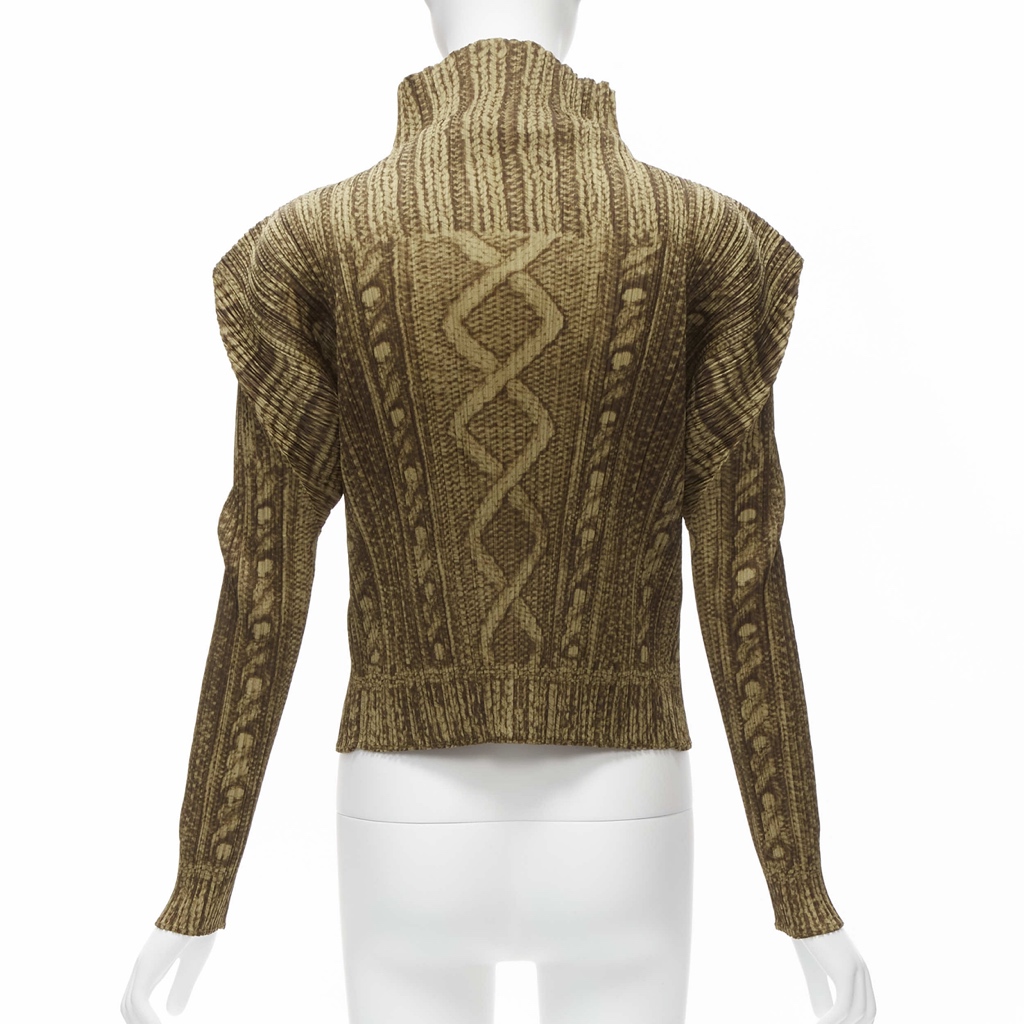 Pleats Please Cable Knit Jacket - Detail 1