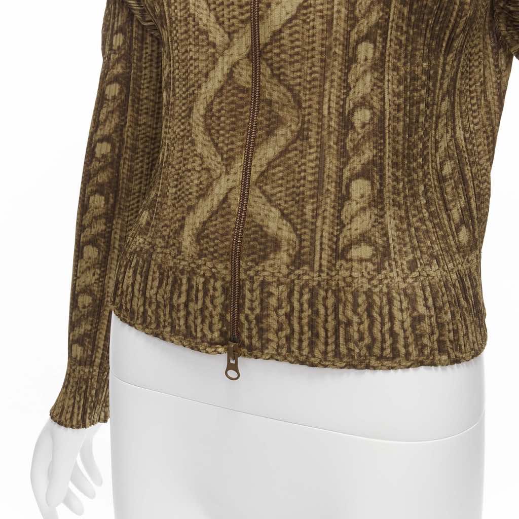 Pleats Please Cable Knit Jacket - Image 11