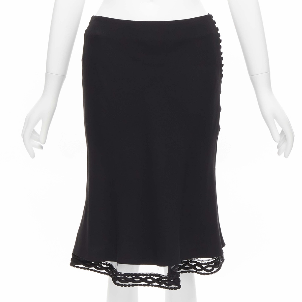 Christian Dior Lace Trim Skirt - Side view